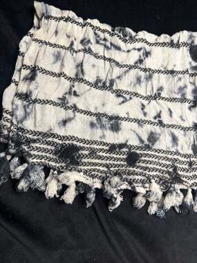 Bershka Gingham Milkmaid Puff Sleeve Top in Black...